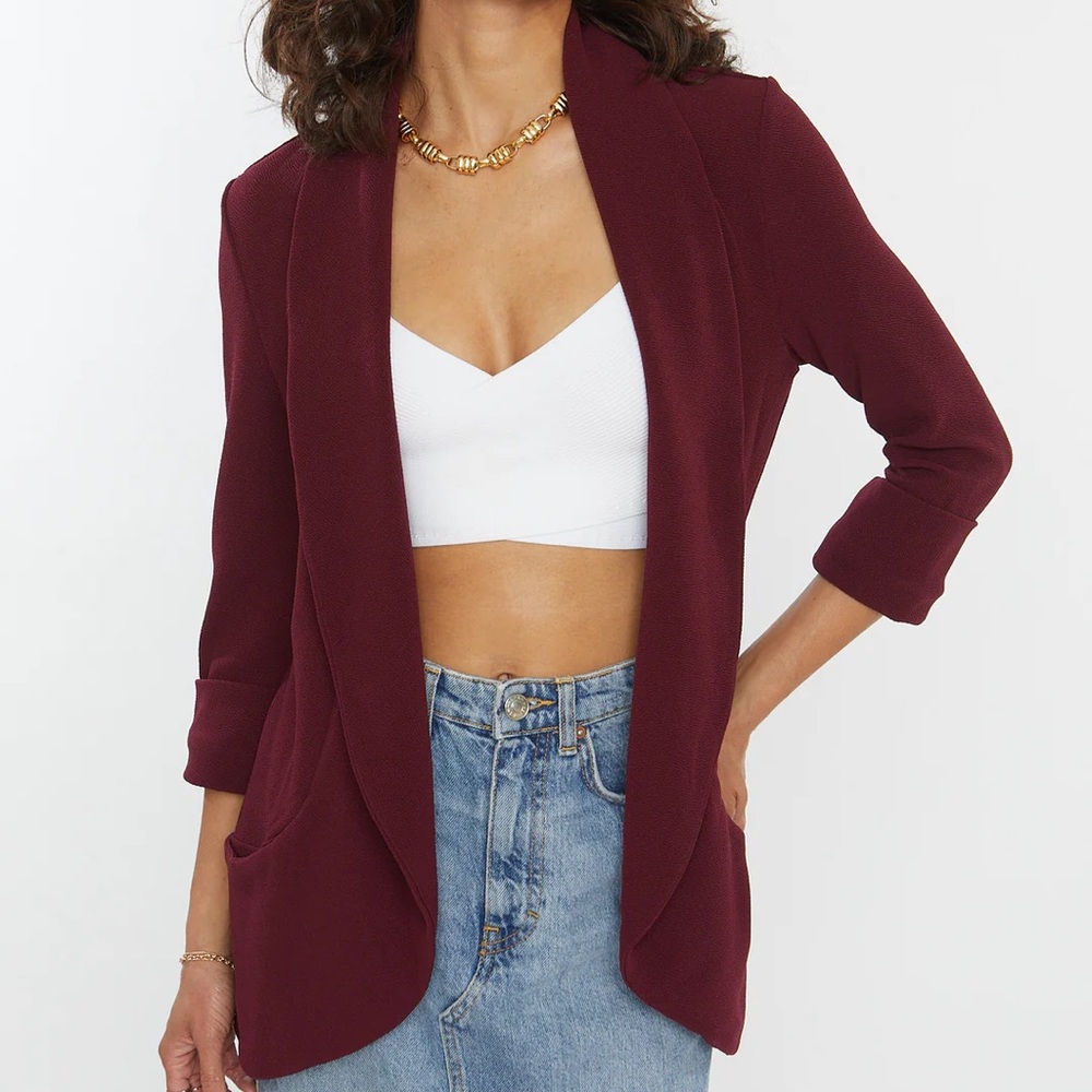 French mauve Stitch Fix XXL burgundy blazer